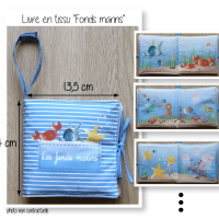 Livre tissu fonds marins