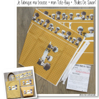 Set trousse tote bag kit jaune